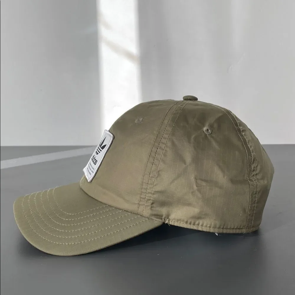 Adidas Original Olive Military Green Cap Logo Patch OS Unisex Nylon Street